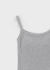 Jardin Square Neck Ribbed Sleeveless Top (Built-in Bra)