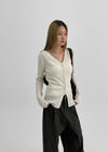 [MADE] Confor Linen Ribbed Knit Cardigan