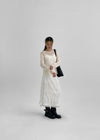 Sucre Chiffon Back Banding Long Skirt