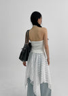 Elsomen Ribbed Halter Tank Top