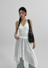 Elsomen Ribbed Halter Tank Top