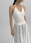 Elsomen Ribbed Halter Tank Top