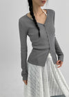 [MADE] Confor Linen Ribbed Knit Cardigan