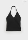 Elsomen Ribbed Halter Tank Top