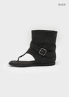 Mibello Buckle Thong Boots
