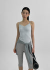 Ultnur Shirred Dot Tank Top