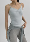 Ultnur Shirred Dot Tank Top