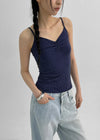 Ultnur Shirred Dot Tank Top