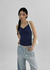 Ultnur Shirred Dot Tank Top