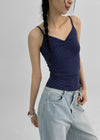 Ultnur Shirred Dot Tank Top