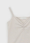 Ultnur Shirred Dot Tank Top