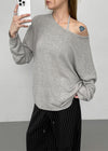 Nofess Boat Neck Loose Fit Summer Knit