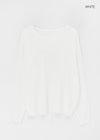 Nofess Boat Neck Loose Fit Summer Knit