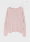 Nofess Boat Neck Loose Fit Summer Knit