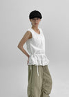 Labung Frill Strap Sleeveless Blouse