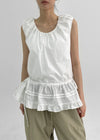 Labung Frill Strap Sleeveless Blouse