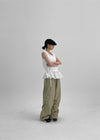 Labung Frill Strap Sleeveless Blouse