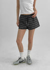 [MADE] Silty Check Banding Short Pants