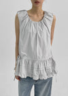Labung Frill Strap Sleeveless Blouse