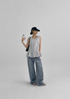 Labung Frill Strap Sleeveless Blouse