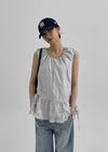 Labung Frill Strap Sleeveless Blouse