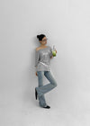 Denkey Washing Incision Boot Cut Denim Pants