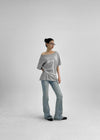 Denkey Washing Incision Boot Cut Denim Pants