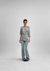 Denkey Washing Incision Boot Cut Denim Pants