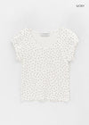 Gelos Pattern Cap Sleeve Short Sleeve T-shirt