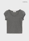Gelos Pattern Cap Sleeve Short Sleeve T-shirt