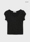 Gelos Pattern Cap Sleeve Short Sleeve T-shirt