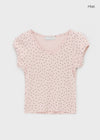 Gelos Pattern Cap Sleeve Short Sleeve T-shirt