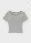 Loveki Basic Round Short Sleeve T-shirt