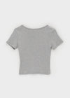 Loveki Basic Round Short Sleeve T-shirt