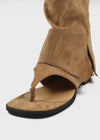 Drab Folding Slip-on Mid-calf Boots