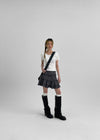 Roman Frill Check Skirt