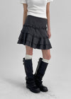 Roman Frill Check Skirt