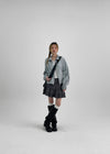 Roman Frill Check Skirt