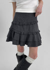 Roman Frill Check Skirt