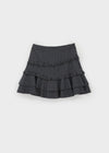 Roman Frill Check Skirt