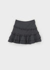 Roman Frill Check Skirt