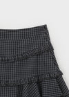 Roman Frill Check Skirt