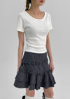 Loveki Basic Round Short Sleeve T-shirt