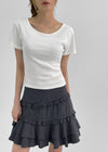 Loveki Basic Round Short Sleeve T-shirt