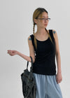 Shariang U-Neck Long Sleeveless Top