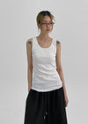 Shariang U-Neck Long Sleeveless Top
