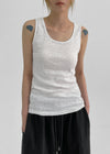 Shariang U-Neck Long Sleeveless Top