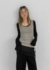 Shariang U-Neck Long Sleeveless Top