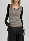 Shariang U-Neck Long Sleeveless Top