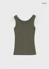 Shariang U-Neck Long Sleeveless Top